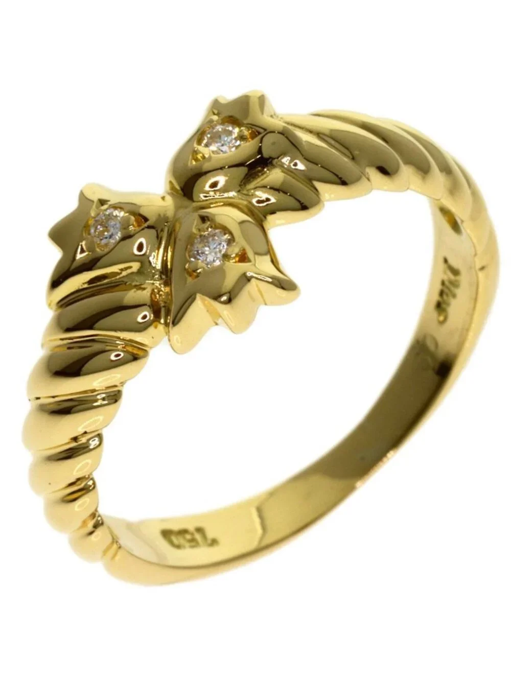 Dior Tulip Diamond Ring 18k Yellow Gold